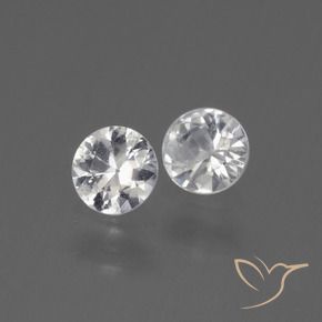 Gemme di Zaffiro Bianco naturale da 0.76 ct, Rotondo, VS