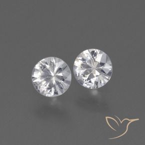 Gemme di Zaffiro Bianco naturale da 0.76 ct, Rotondo, VS