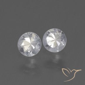 Gemme di Zaffiro Bianco naturale da 0.94 ct, Rotondo, VVS-VS