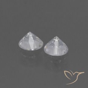 Gemme di Zaffiro Bianco naturale da 0.94 ct, Rotondo, VVS-VS