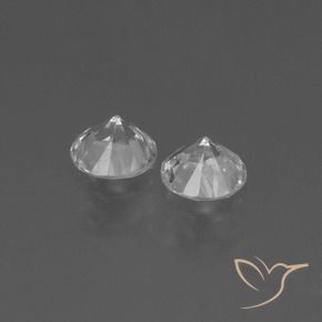 Gemme di Zaffiro Bianco trasparente naturale da 0.78 ct, Rotondo, VS