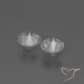 Gemme di Zaffiro Bianco trasparente naturale da 0.78 ct, Rotondo, VS