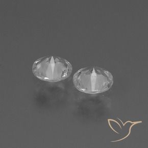 Gemme di Zaffiro Bianco trasparente naturale da 0.71 ct, Rotondo, VS