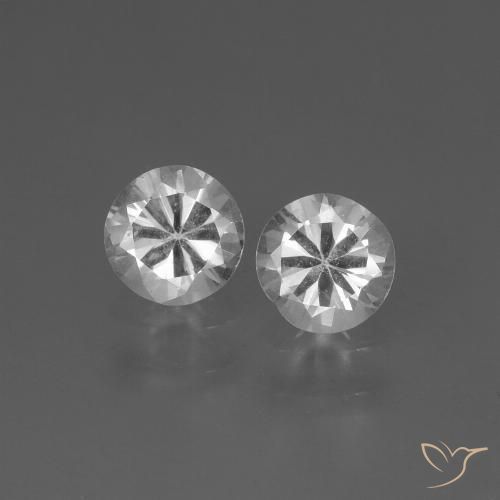 0.81ctw Naturale Bianco Zaffiro, Rotondo, VVS-VS