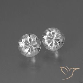 Gemme di Zaffiro Bianco naturale da 0.81 ct, Rotondo, VVS-VS