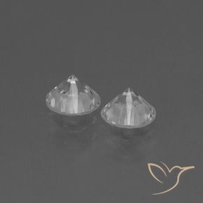 Gemme di Zaffiro Bianco naturale da 0.81 ct, Rotondo, VVS-VS