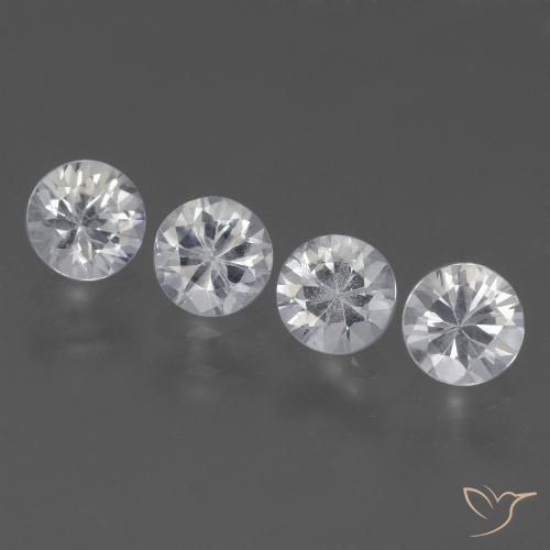 1.77ctw Naturale Bianco Zaffiro, Rotondo, VS