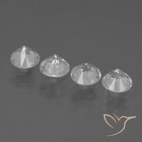 Gemme di Zaffiro Bianco naturale da 1.72 ct, Rotondo, VVS-VS