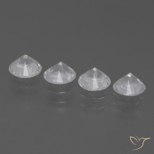 Gemme di Zaffiro Bianco naturale da 1.73 ct, Rotondo, VS