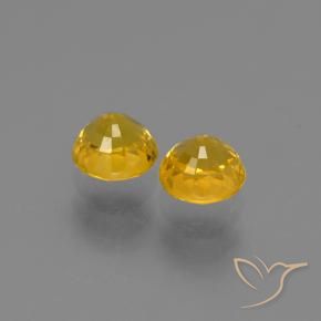 Gemme di Zaffiro Arancio Medio naturale da 1.56 ct, Rotondo, VS