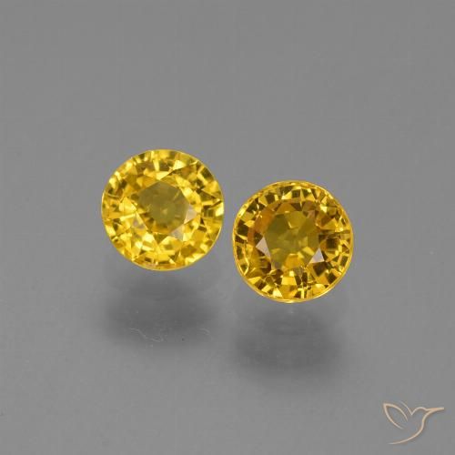 1.28ctw Naturale Dorato Zaffiro, Rotondo, VS
