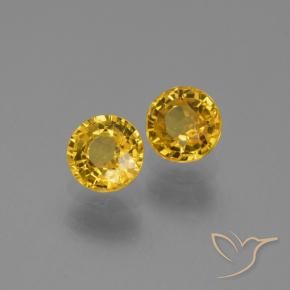 Gemme di Zaffiro Dorato naturale da 1.28 ct, Rotondo, VS