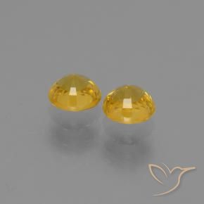 Gemme di Zaffiro Dorato naturale da 1.28 ct, Rotondo, VS
