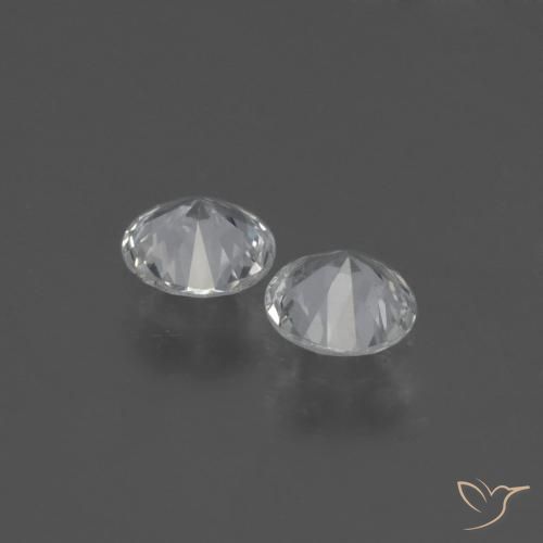 Gemme di Zaffiro Bianco trasparente naturale da 0.69 ct, Rotondo, VS