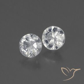Gemme di Zaffiro Bianco naturale da 0.73 ct, Rotondo, VS