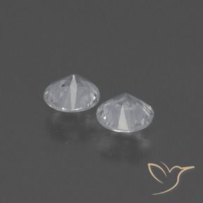 Gemme di Zaffiro Bianco naturale da 0.73 ct, Rotondo, VS
