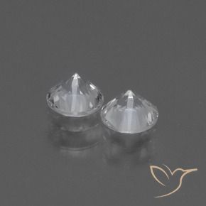 Gemme di Zaffiro Bianco naturale da 0.89 ct, Rotondo, VVS-VS