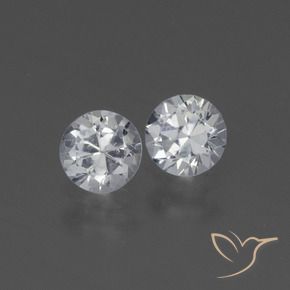 Gemme di Zaffiro Bianco naturale da 0.83 ct, Rotondo, VVS-VS