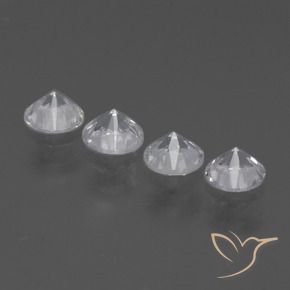 Gemme di Zaffiro Bianco naturale da 1.74 ct, Rotondo, VVS-VS