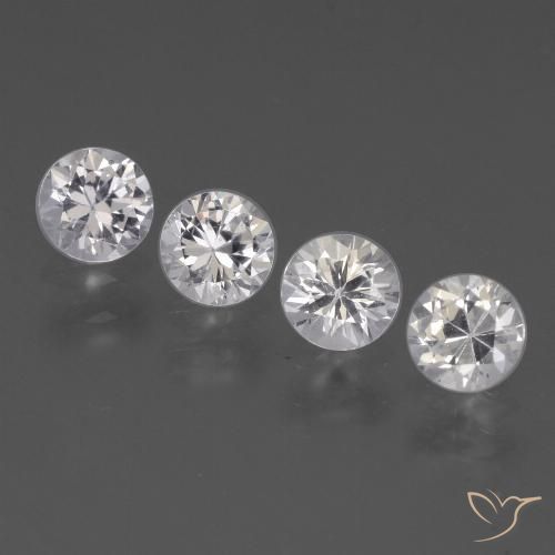 1.60ctw Naturale Bianco Zaffiro, Rotondo, VVS-VS