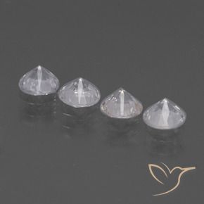 Gemme di Zaffiro Bianco naturale da 1.60 ct, Rotondo, VVS-VS