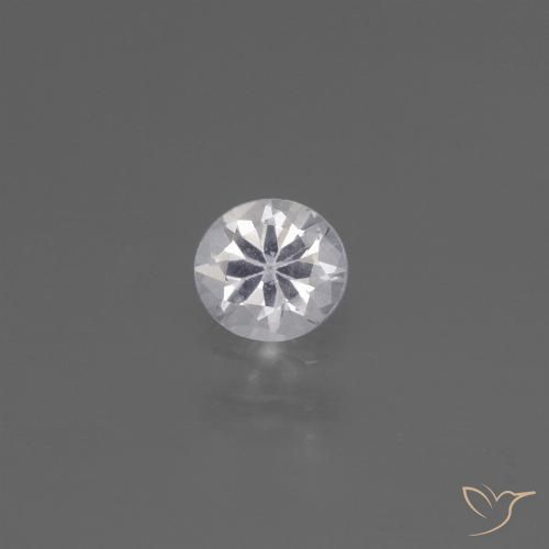 0.42ct Naturale Bianco Zaffiro, Rotondo, VS