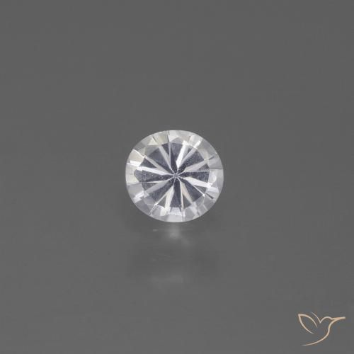 0.38ct Naturale Bianco Zaffiro, Rotondo, VS