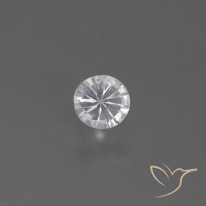 Zaffiro Bianco naturale da 0.38 ct, Rotondo, VS