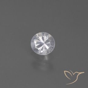 Zaffiro Bianco naturale da 0.46 ct, Rotondo, VVS-VS