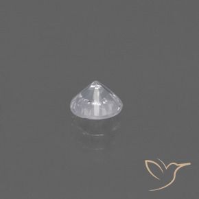 Zaffiro Bianco naturale da 0.46 ct, Rotondo, VVS-VS