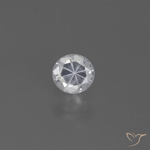 0.44ct Naturale Bianco Zaffiro, Rotondo, VS