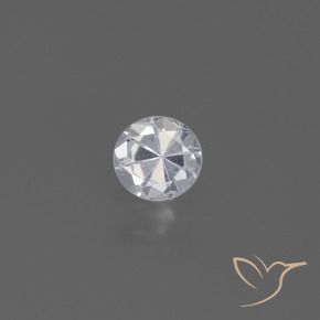 Zaffiro Bianco naturale da 0.44 ct, Rotondo, VS