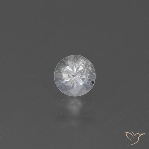 0.46ct Naturale Bianco Zaffiro, Rotondo, VS
