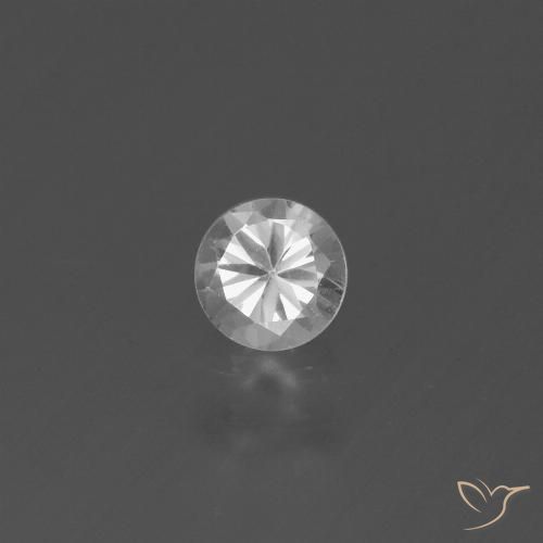 0.43ct Naturale Bianco Zaffiro, Rotondo, VS