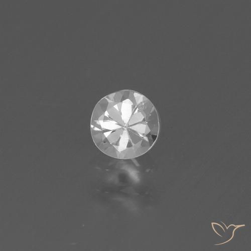0.42ct Naturale Bianco Zaffiro, Rotondo, VS