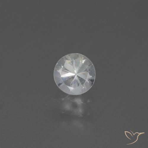 0.45ct Naturale Bianco Zaffiro, Rotondo, VS