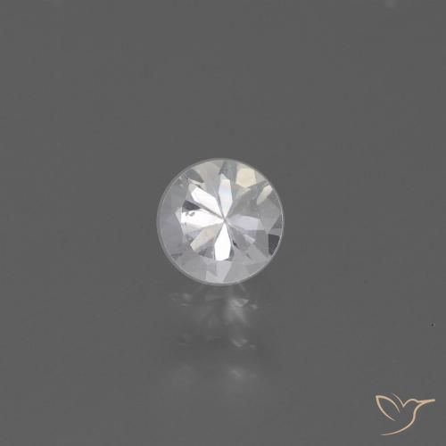 0.42ct Naturale Bianco Zaffiro, Rotondo, VS