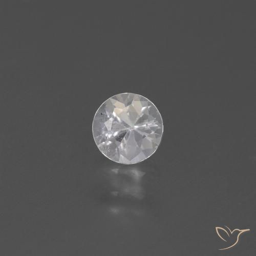 0.47ct Naturale Bianco Zaffiro, Rotondo, VS