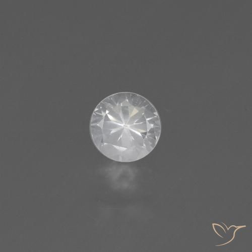 0.49ct Naturale Bianco Zaffiro, Rotondo, VS