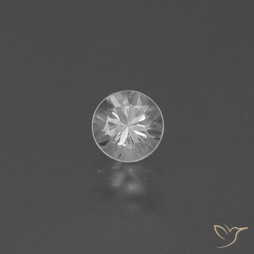 0.48ct Naturale Bianco Zaffiro, Rotondo, VS