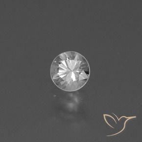 Zaffiro Bianco naturale da 0.48 ct, Rotondo, VS