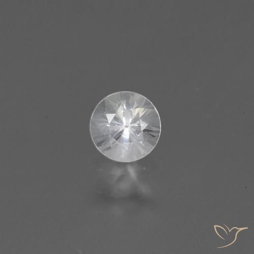 0.43ct Naturale Bianco Zaffiro, Rotondo, VS