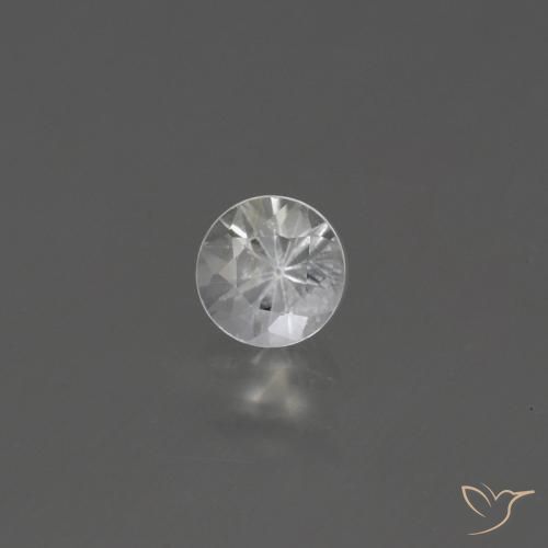 0.46ct Naturale Bianco Zaffiro, Rotondo, VS