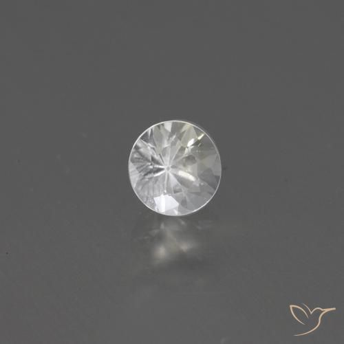 Zaffiro Bianco naturale da 0.46 ct, Rotondo, VS