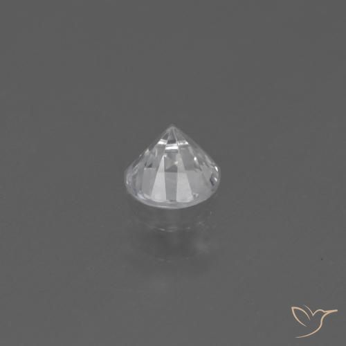 Zaffiro Bianco naturale da 0.46 ct, Rotondo, VS