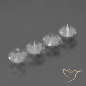 Gemme di Zaffiro Bianco naturale da 1.57 ct, Rotondo, VS