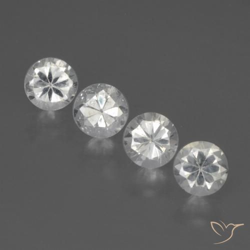 1.64ctw Naturale Bianco Zaffiro, Rotondo, VVS-VS
