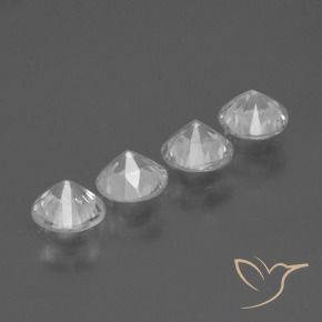 Gemme di Zaffiro Bianco naturale da 1.70 ct, Rotondo, VS