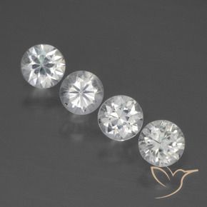 Gemme di Zaffiro Bianco naturale da 1.59 ct, Rotondo, VS