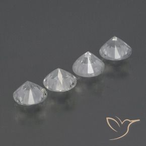 Gemme di Zaffiro Bianco naturale da 1.59 ct, Rotondo, VS